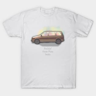 Rockin’ Those Mom Beats, Fun Retro Mini-van Graphic T-Shirt